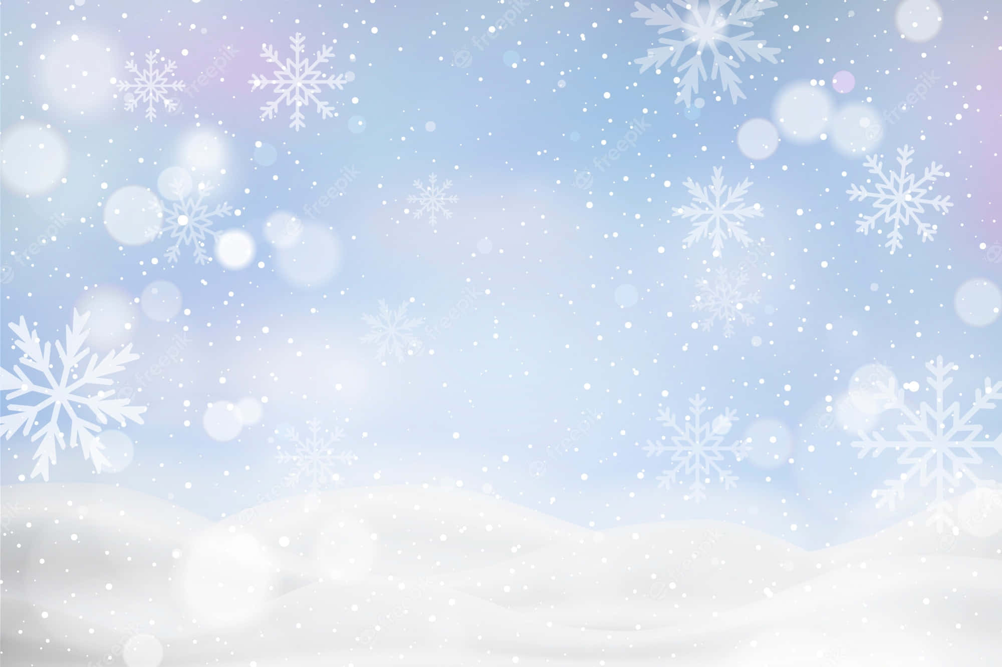 Cute Snow Flakes Background