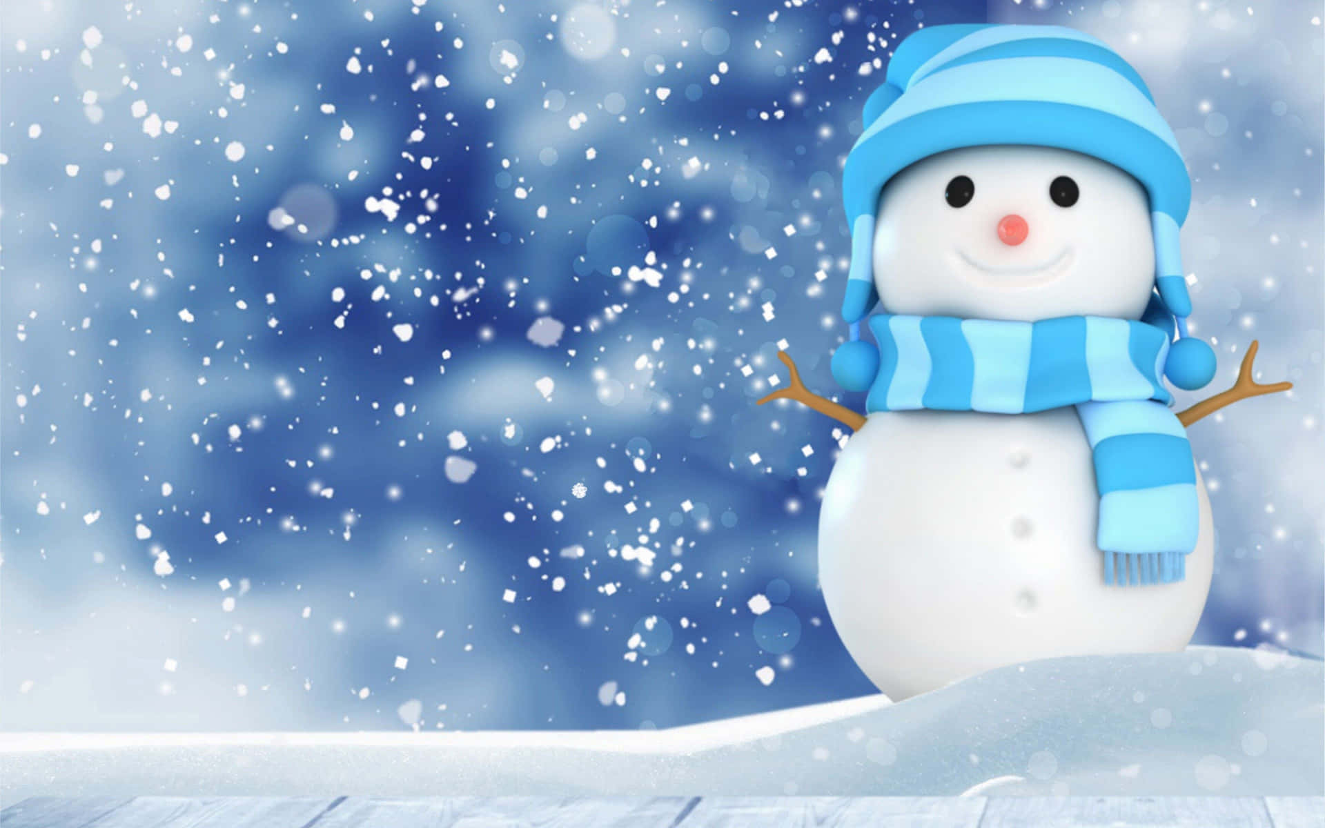 A snowman just waiting for a special kind of winter wonderland
