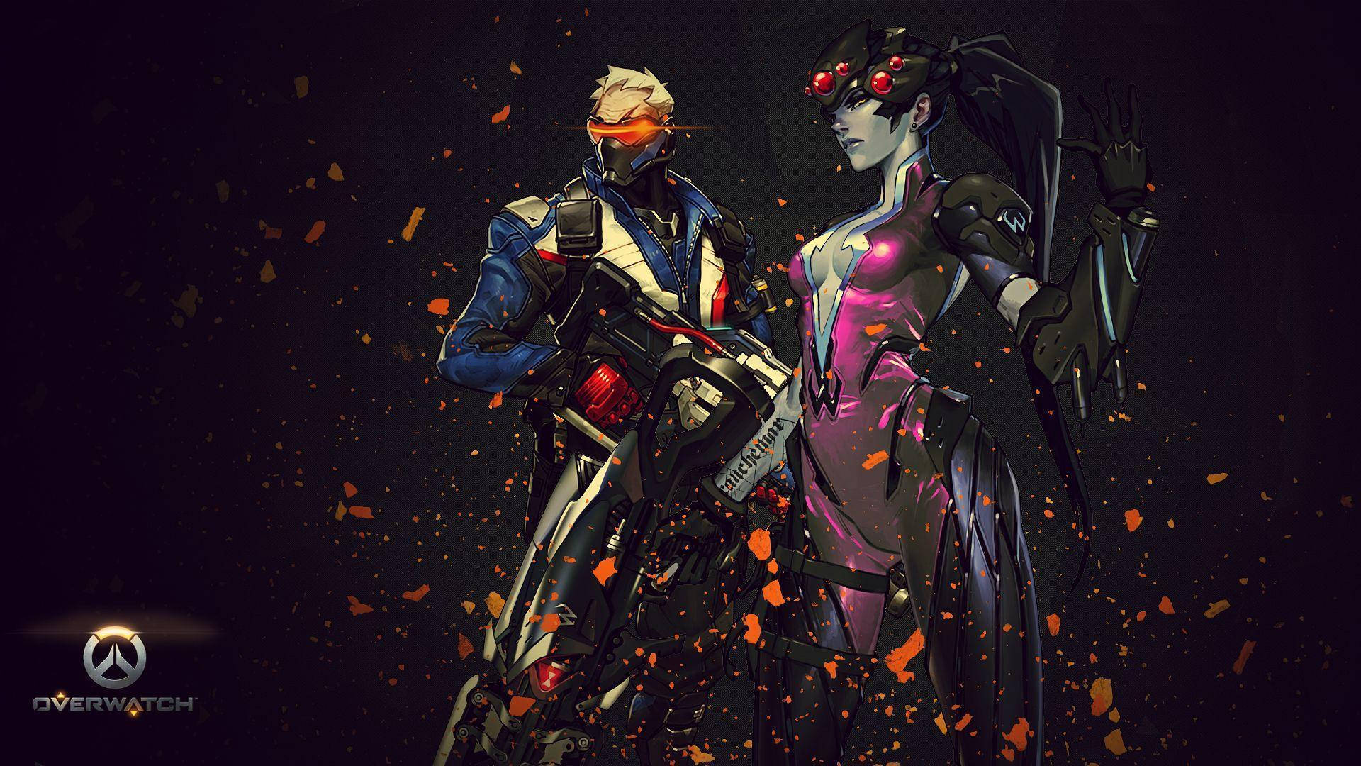 Soldier And Widowmaker From Overwatch 2 Wallpaper