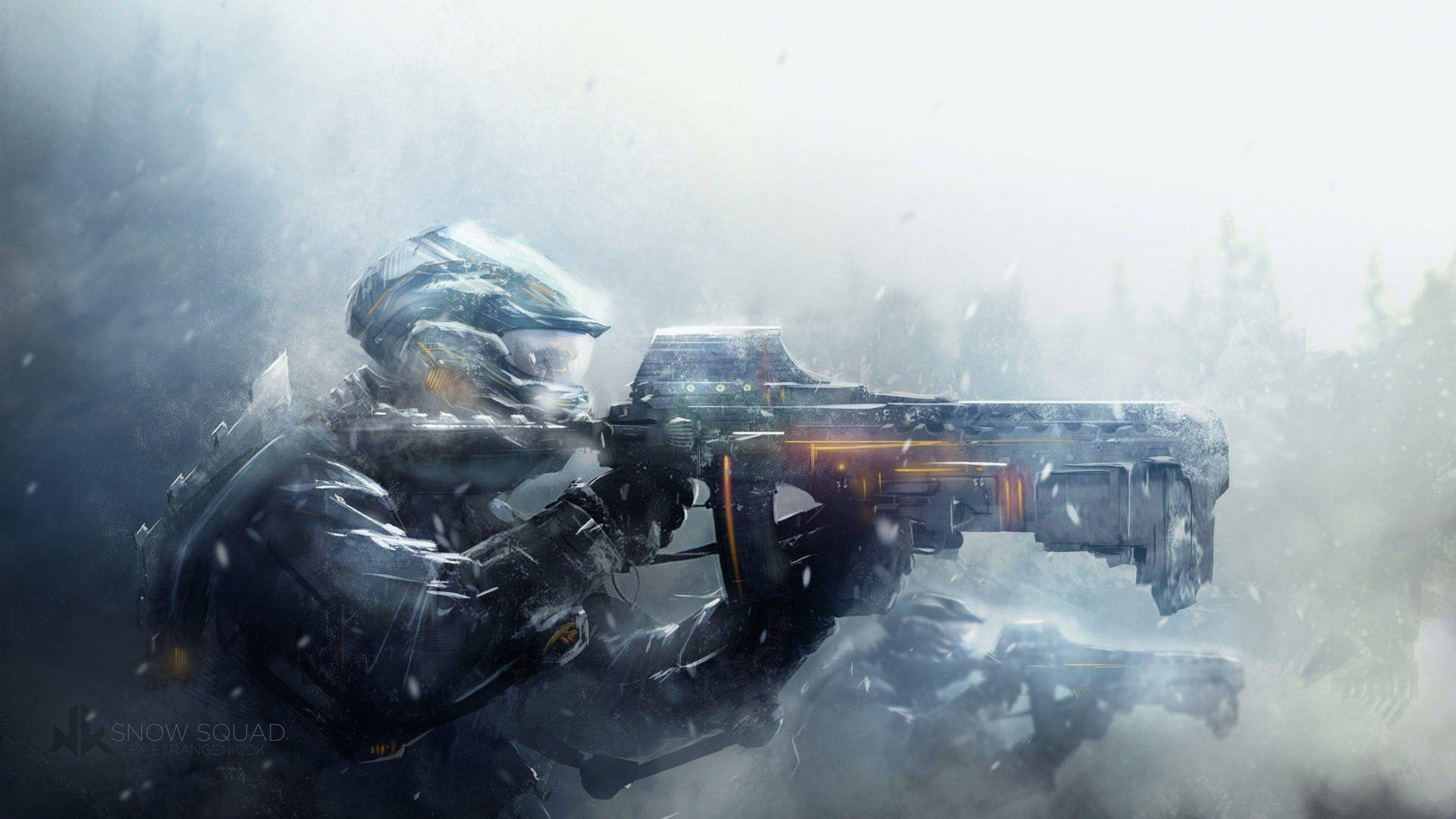 Soldier With Futuristic Gun 1440p Gaming Wallpaper
