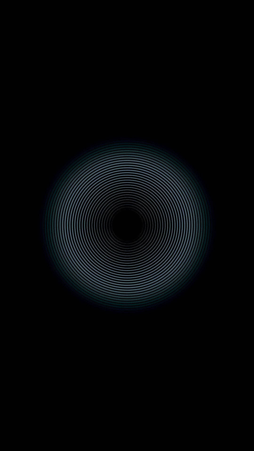 Solid Black 4K Glowing Circles Wallpaper
