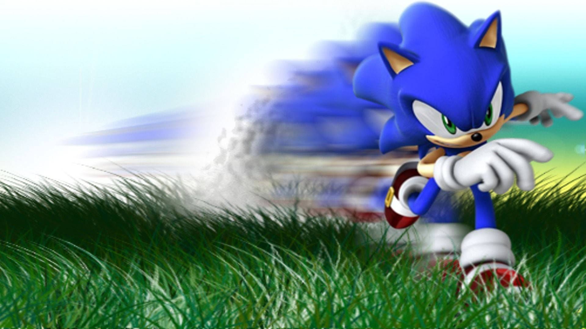 Sonic the Hedgehog is ready for action Wallpaper