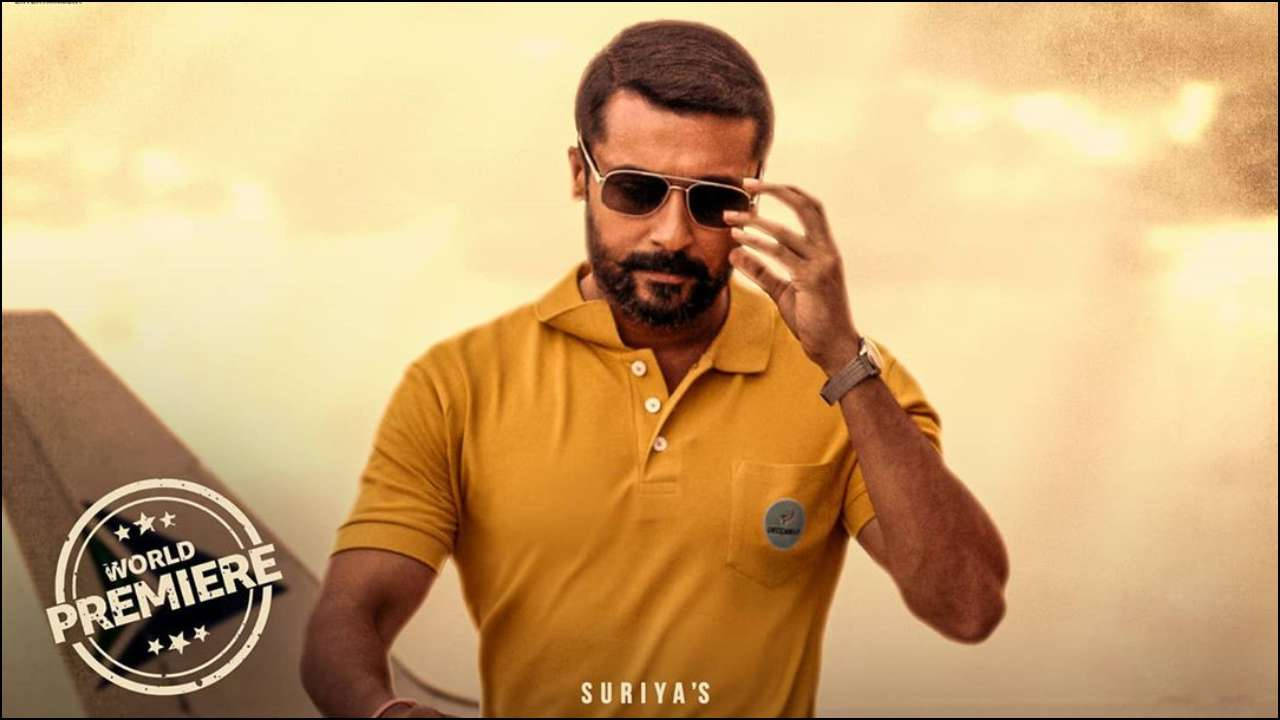 Soorarai Pottru Suriya In Yellow Shirt With Plane Wallpaper