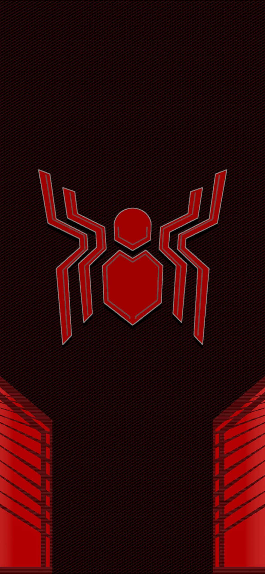 Vibrant Red Spider-Man Logo Wallpaper