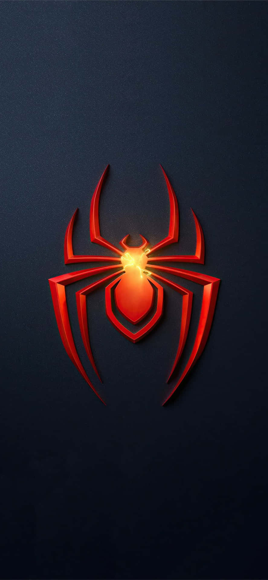 Orange Spider Man Ps4 Logo Dark Background Mobile Wallpaper