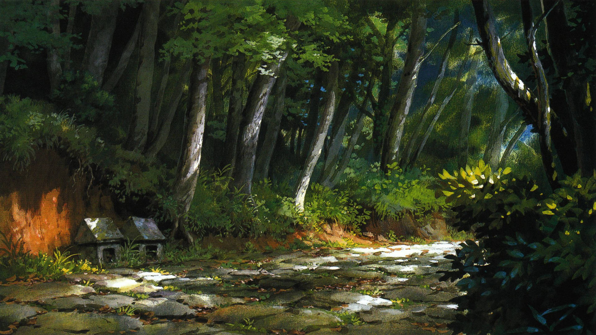 Chihiro's Journey in The Spirit Forest of "Spirited Away" Wallpaper