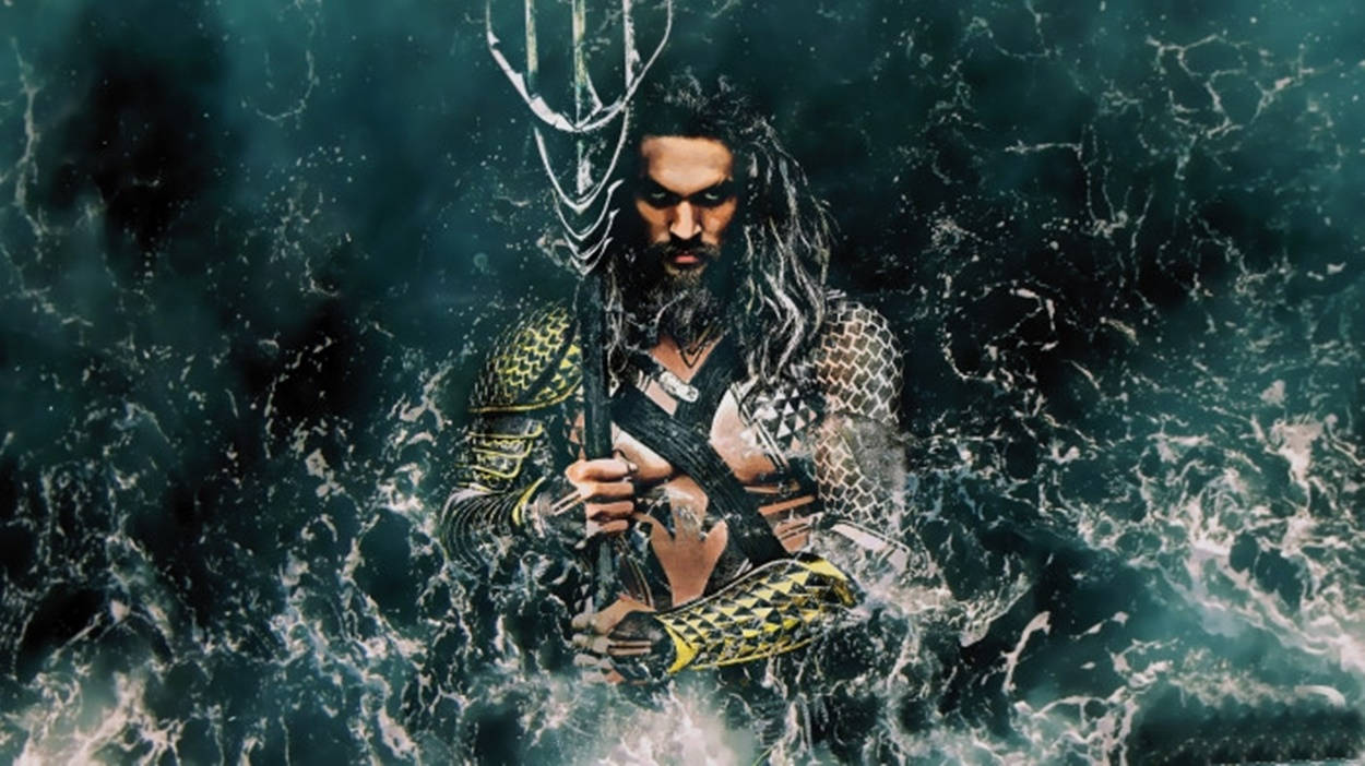 Splashed Aquaman Movie Wallpaper
