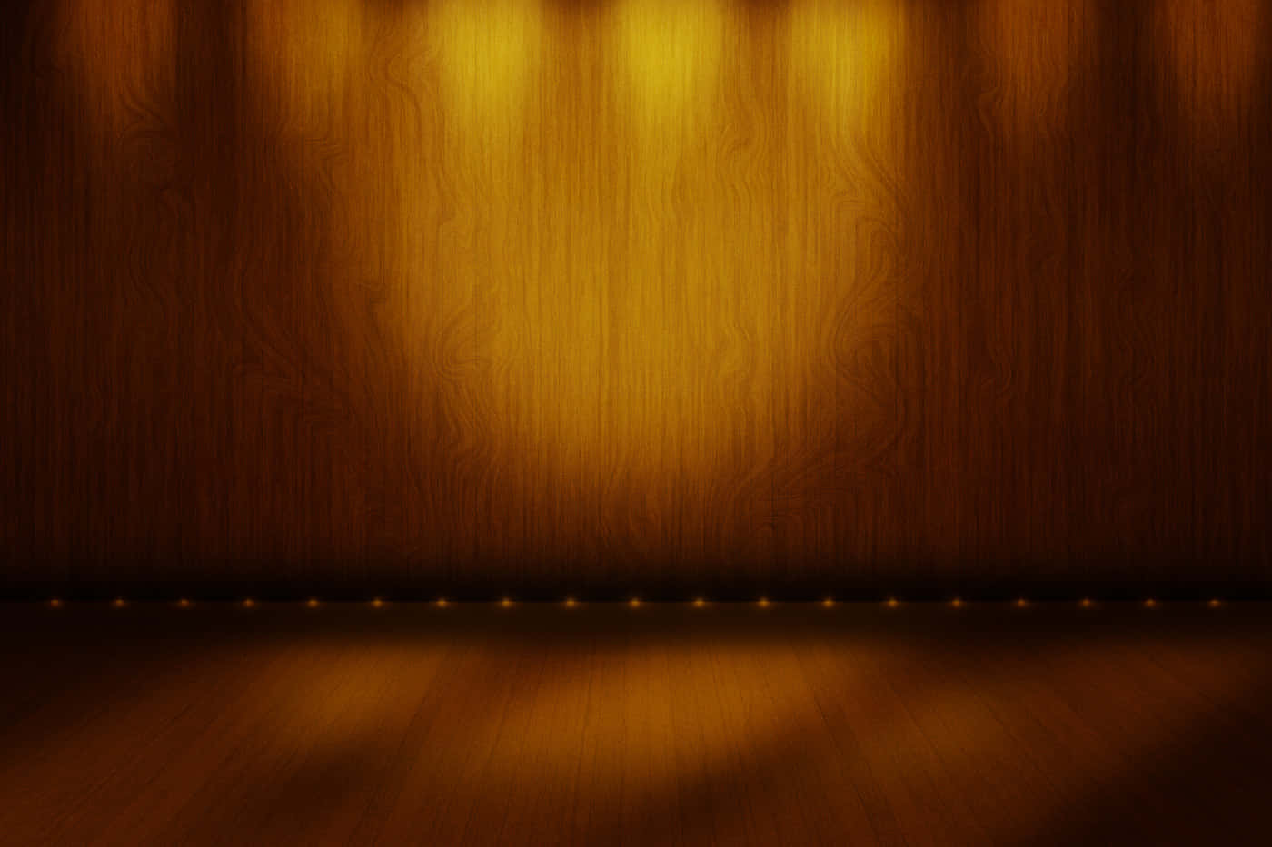 Brown Wooden Stage With Spotlight Background