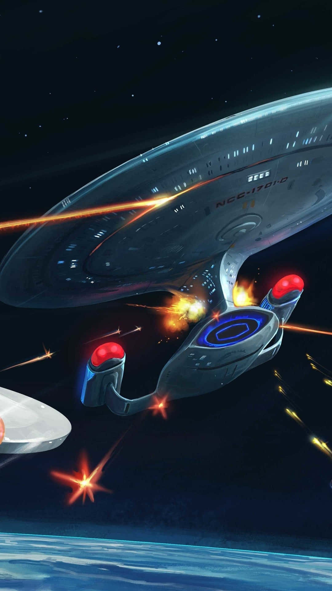 The U.s.s Enterprise Sets Sail On Its Mission To Explore The Final Frontier Wallpaper
