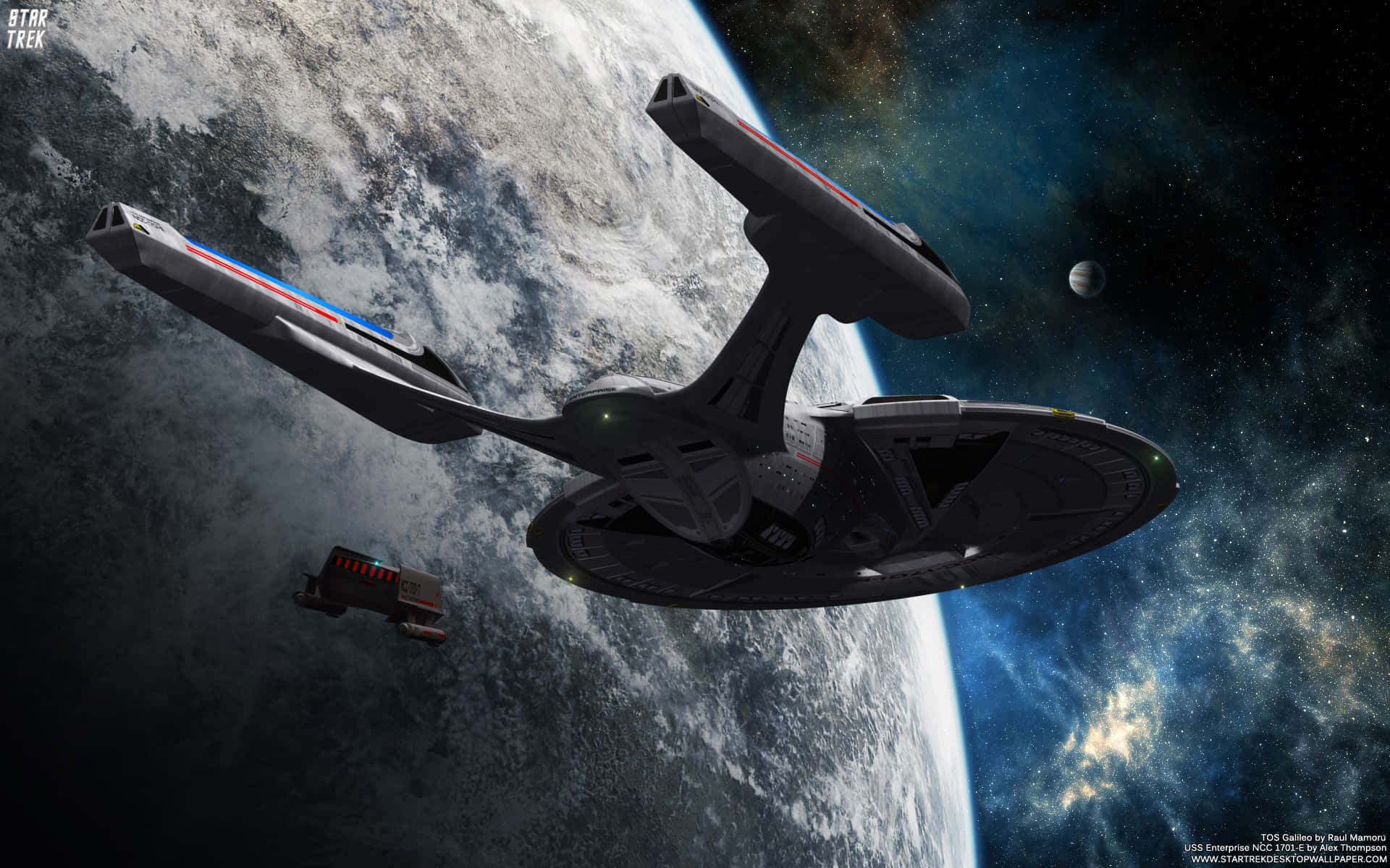A majestic shot of the starship Enterprise from the series "Star Trek: Enterprise" Wallpaper