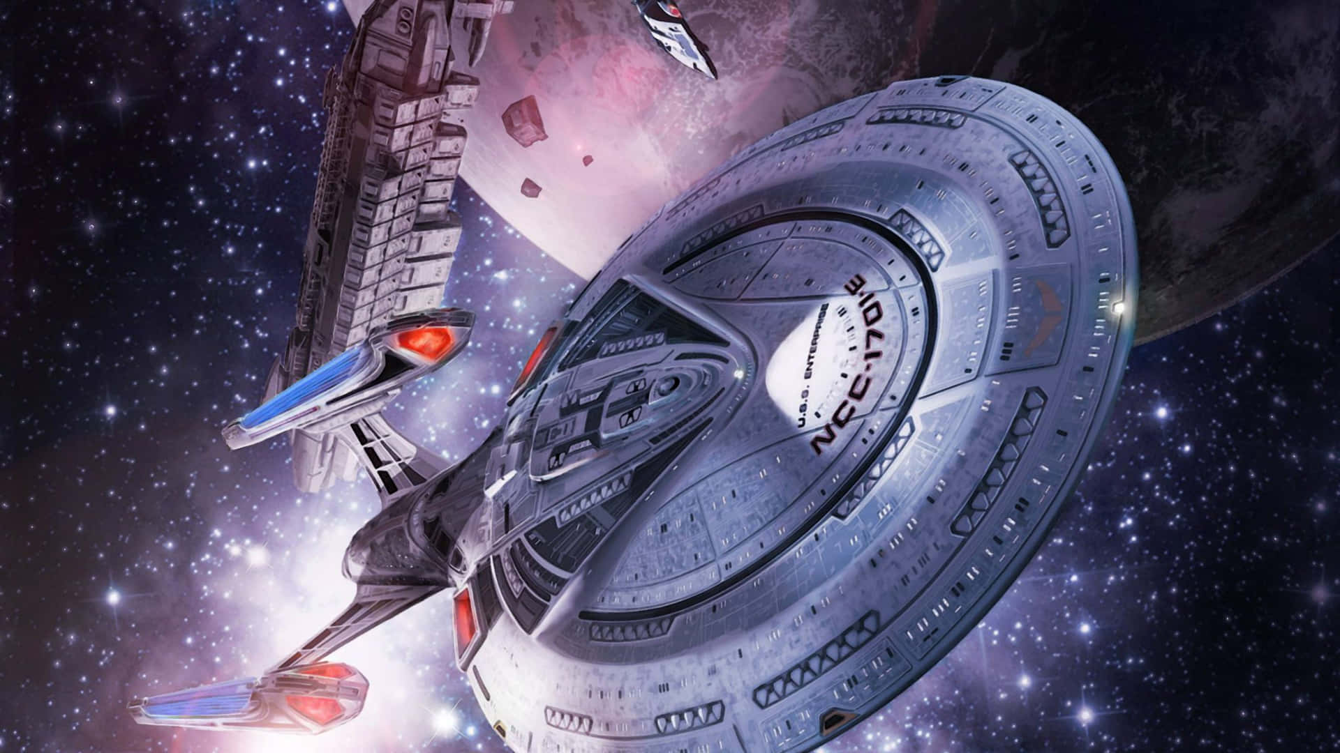 The U.S.S. Enterprise, captained by Jonathan Archer, boldly goes where no man has gone before Wallpaper