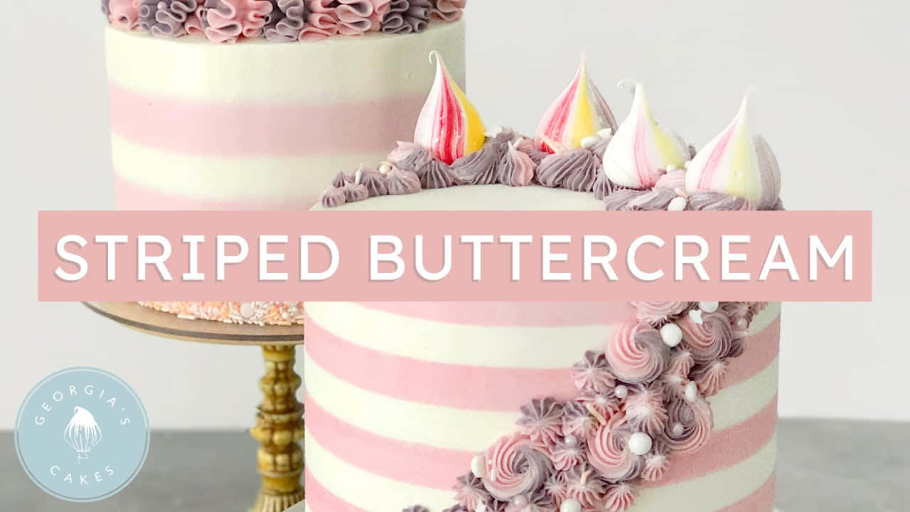 Striped Buttercream Cake Picture