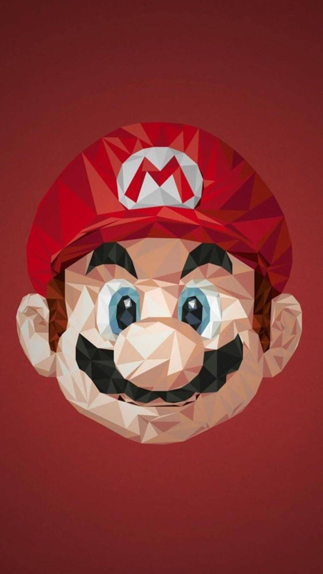 Super Mario Nintendo Character Polygon Art Wallpaper