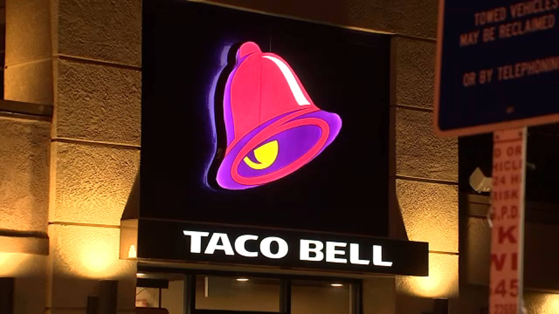 Taco Bell Glowing Signage Wallpaper