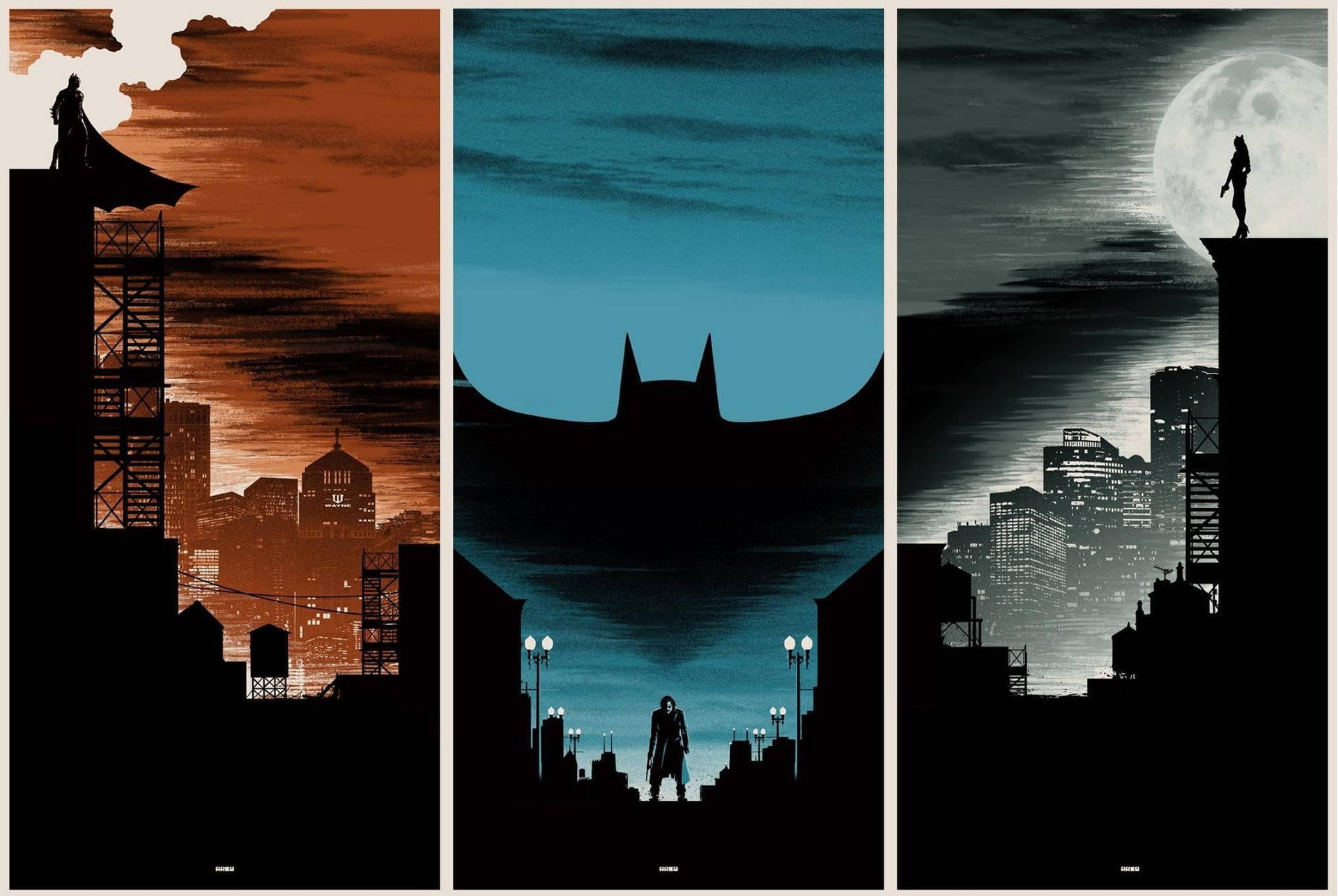 The Epic Dark Knight Trilogy -- The Beginning, The Hero, and The Journey Wallpaper