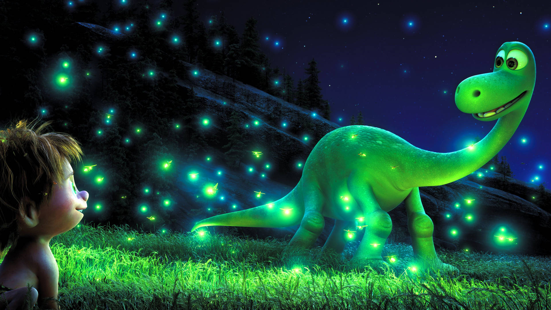 The Good Dinosaur Firefly Scene Wallpaper