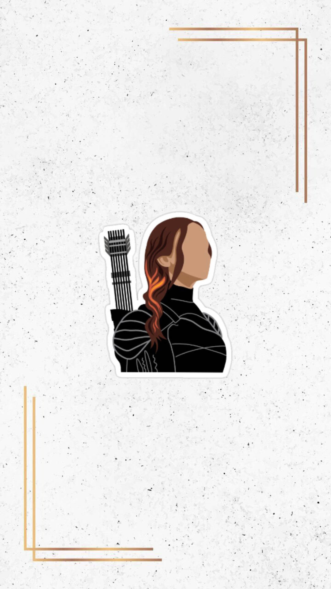 The Hunger Games Katniss Sticker Wallpaper