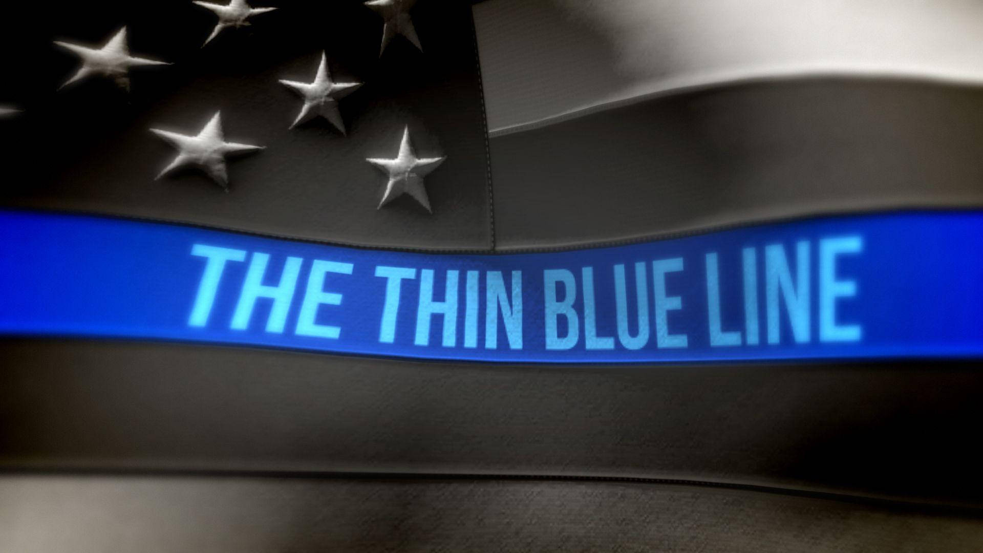 "Honoring the brave men and women who serve and protect the Thin Blue Line" Wallpaper