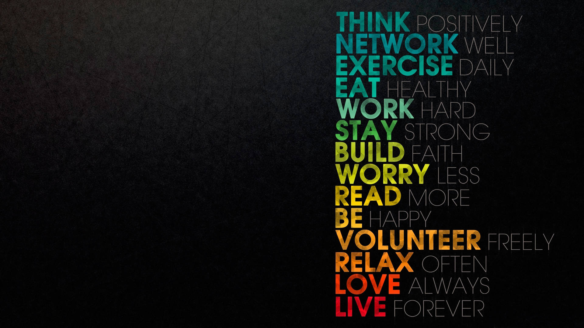 Think Positively Fitness Motivations Wallpaper