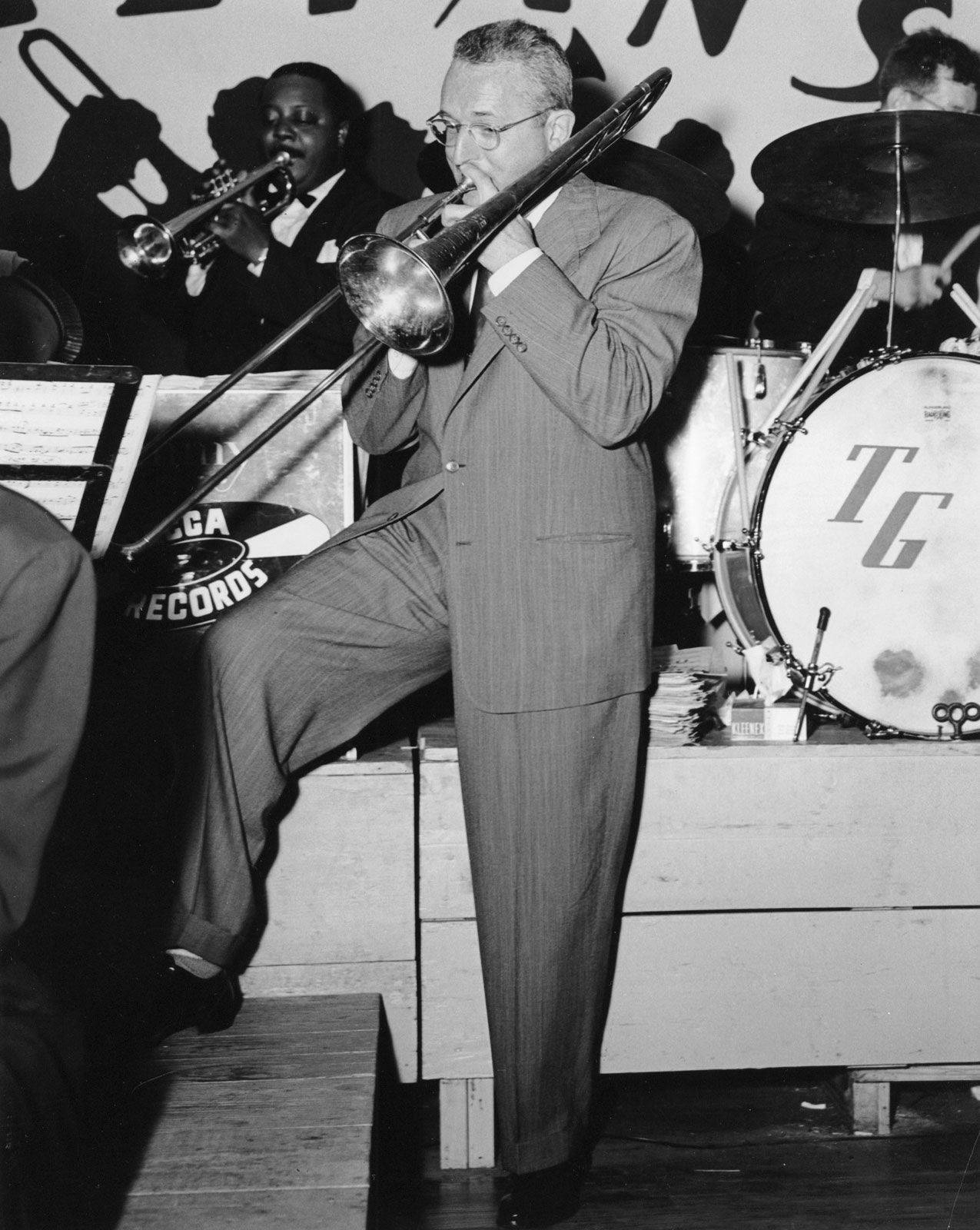 "Tommy Dorsey - The Trombone Legend in Action" Wallpaper