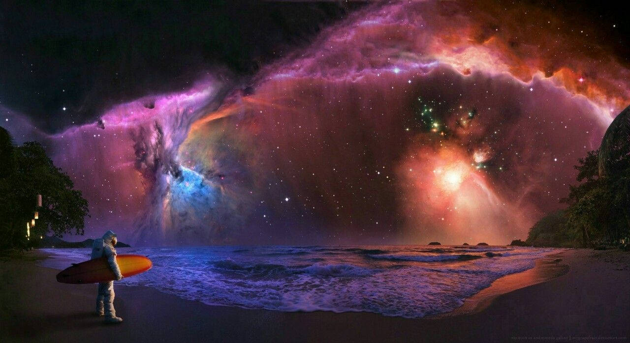"A Trippy Journey Through the Outer Space" Wallpaper