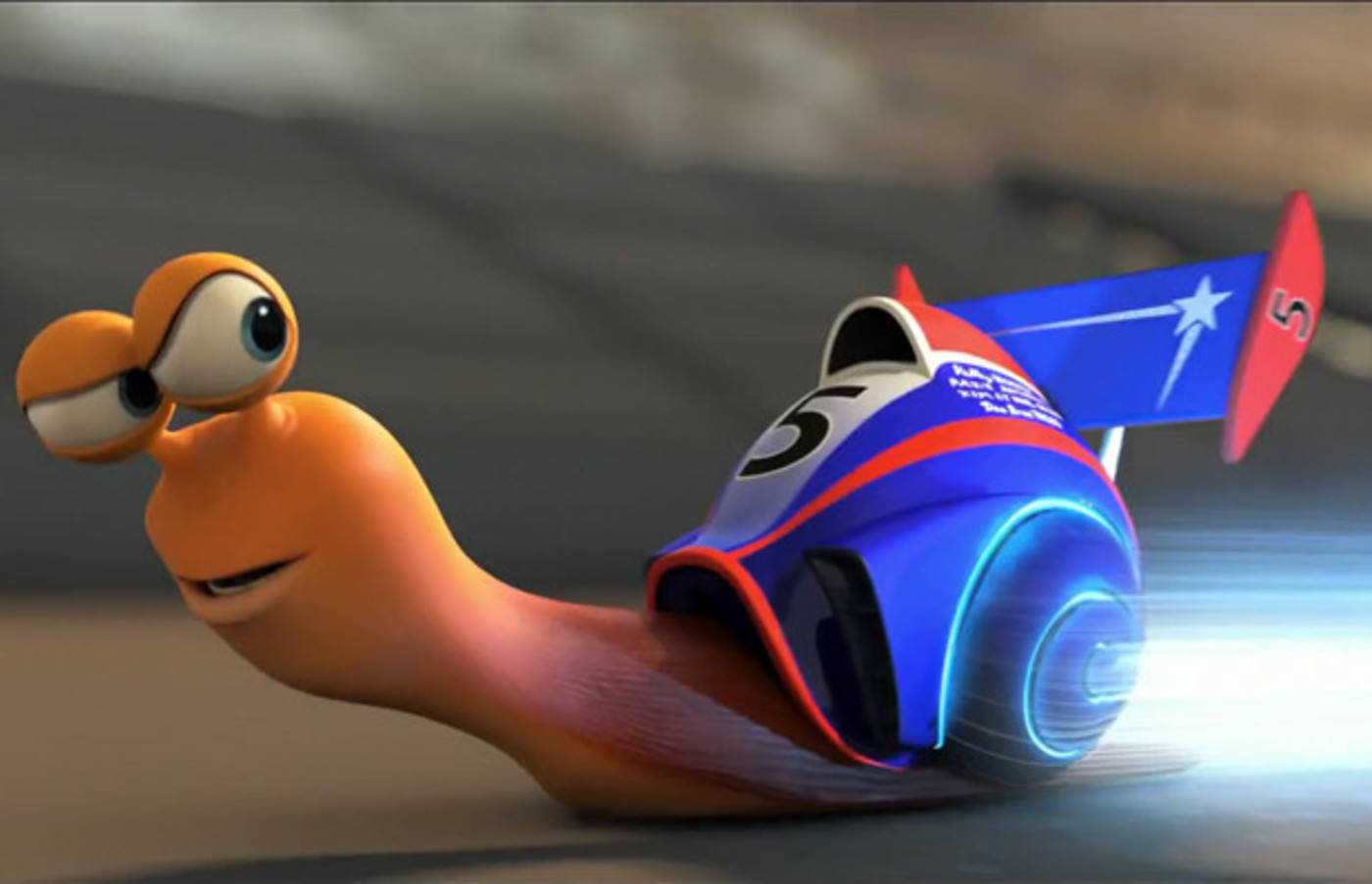 Caption: Turbo - The Speedy Snail Giving a Hilarious Side Eye Wallpaper