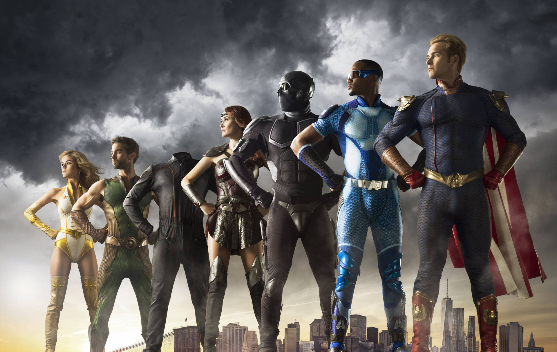 "Superheroes in action from the TV Show 'The Boys'" Wallpaper