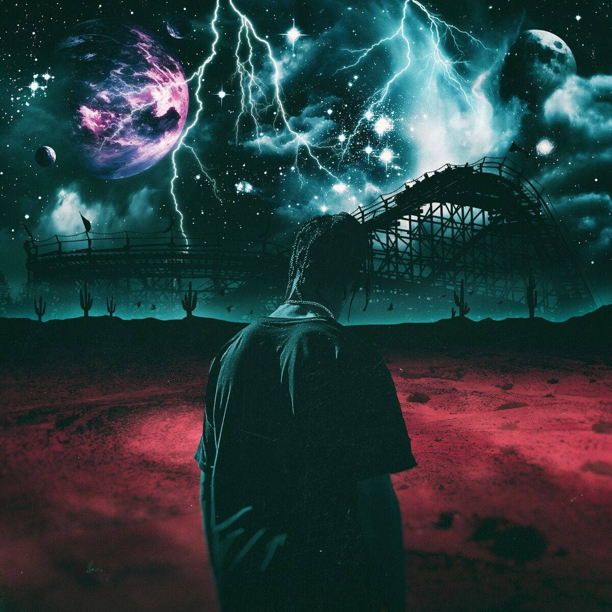 Electrifying Astroworld Night Festival Scene Wallpaper