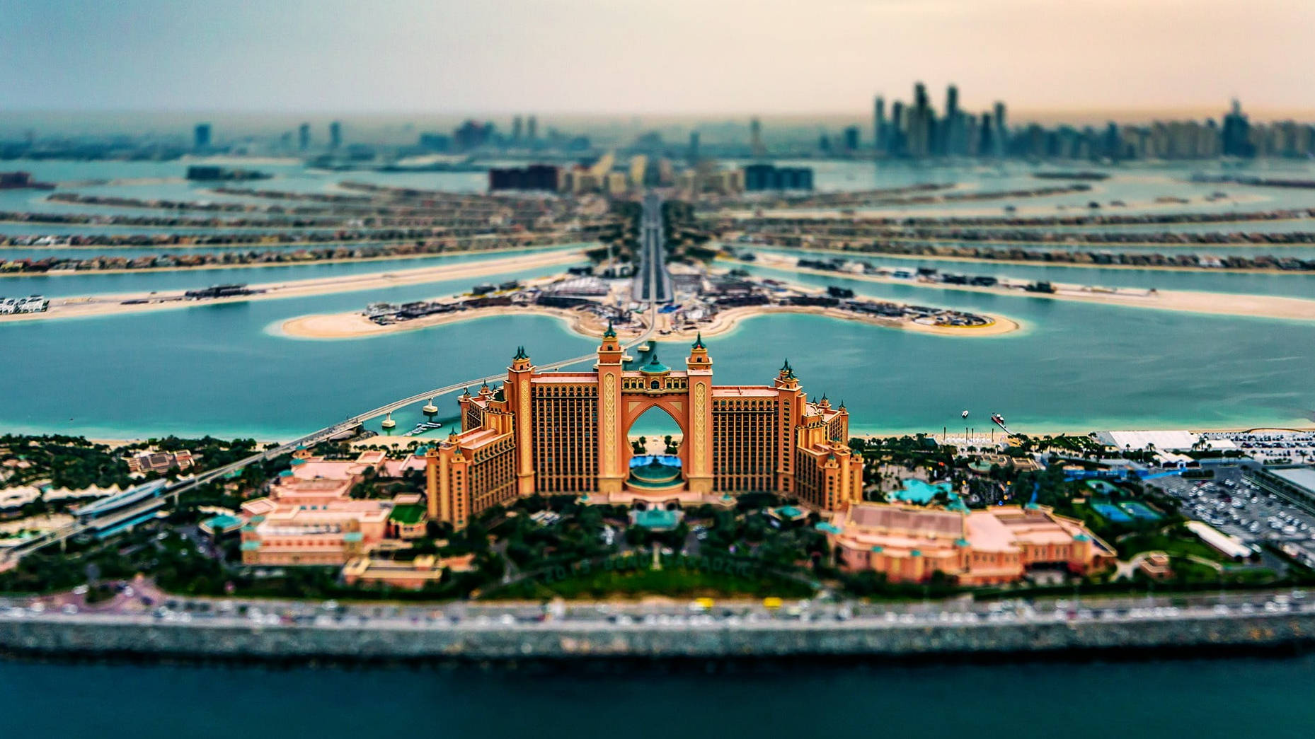 United Arab Emirates Tilt Shift Photography Wallpaper