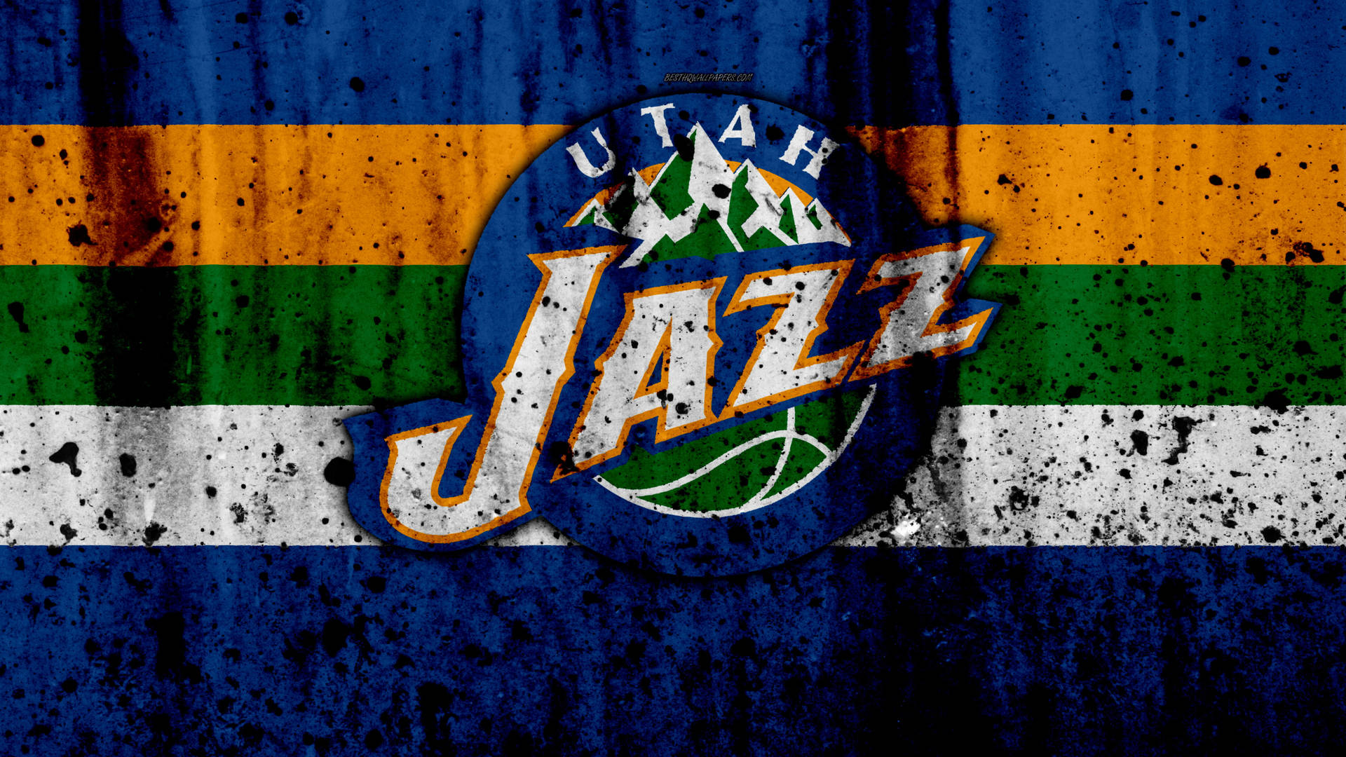 Utah Jazz Logo Grunge Wallpaper