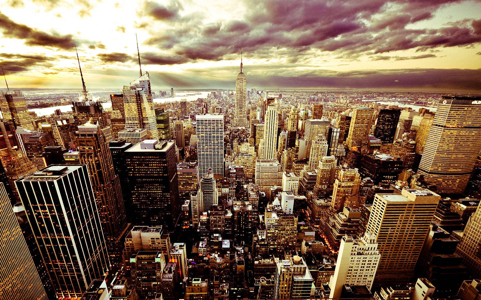 View Of New York In America Wallpaper