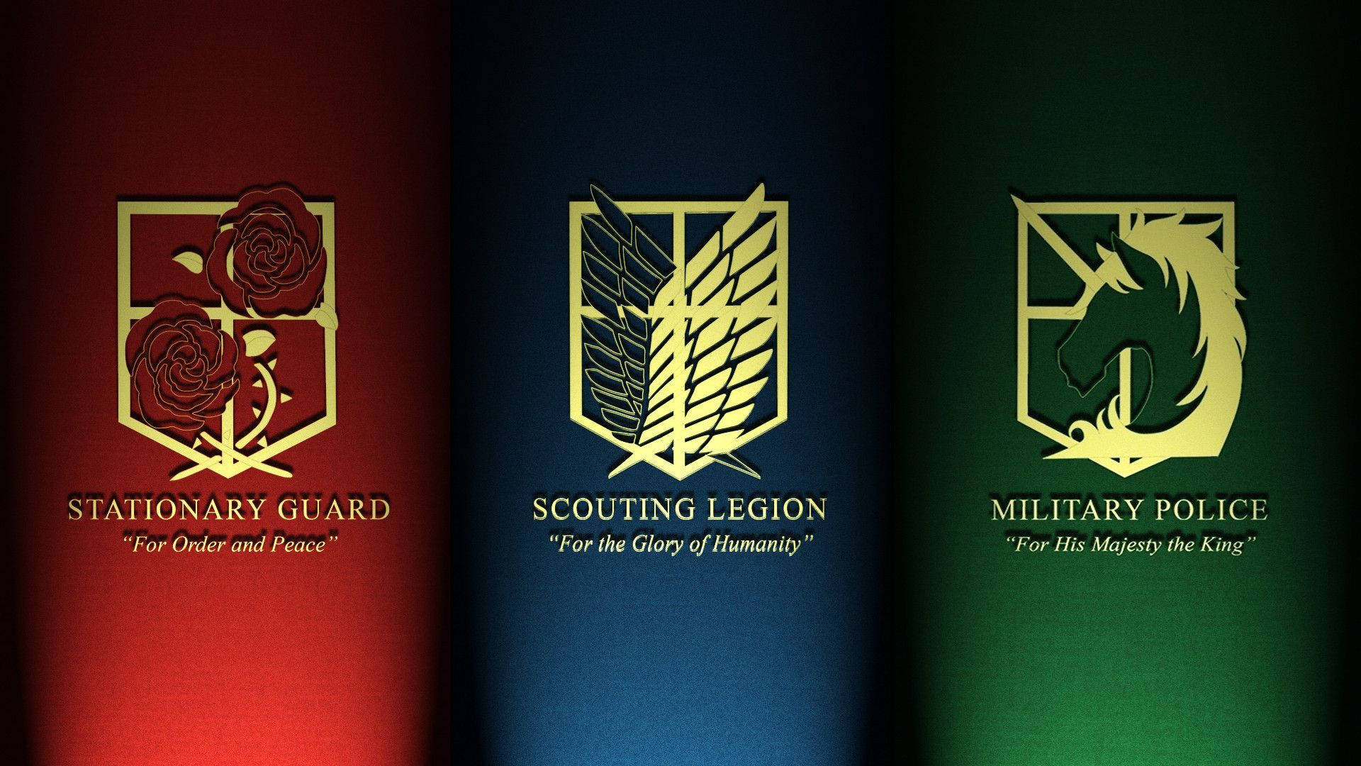 Vignette Military Attack On Titan Logo Wallpaper