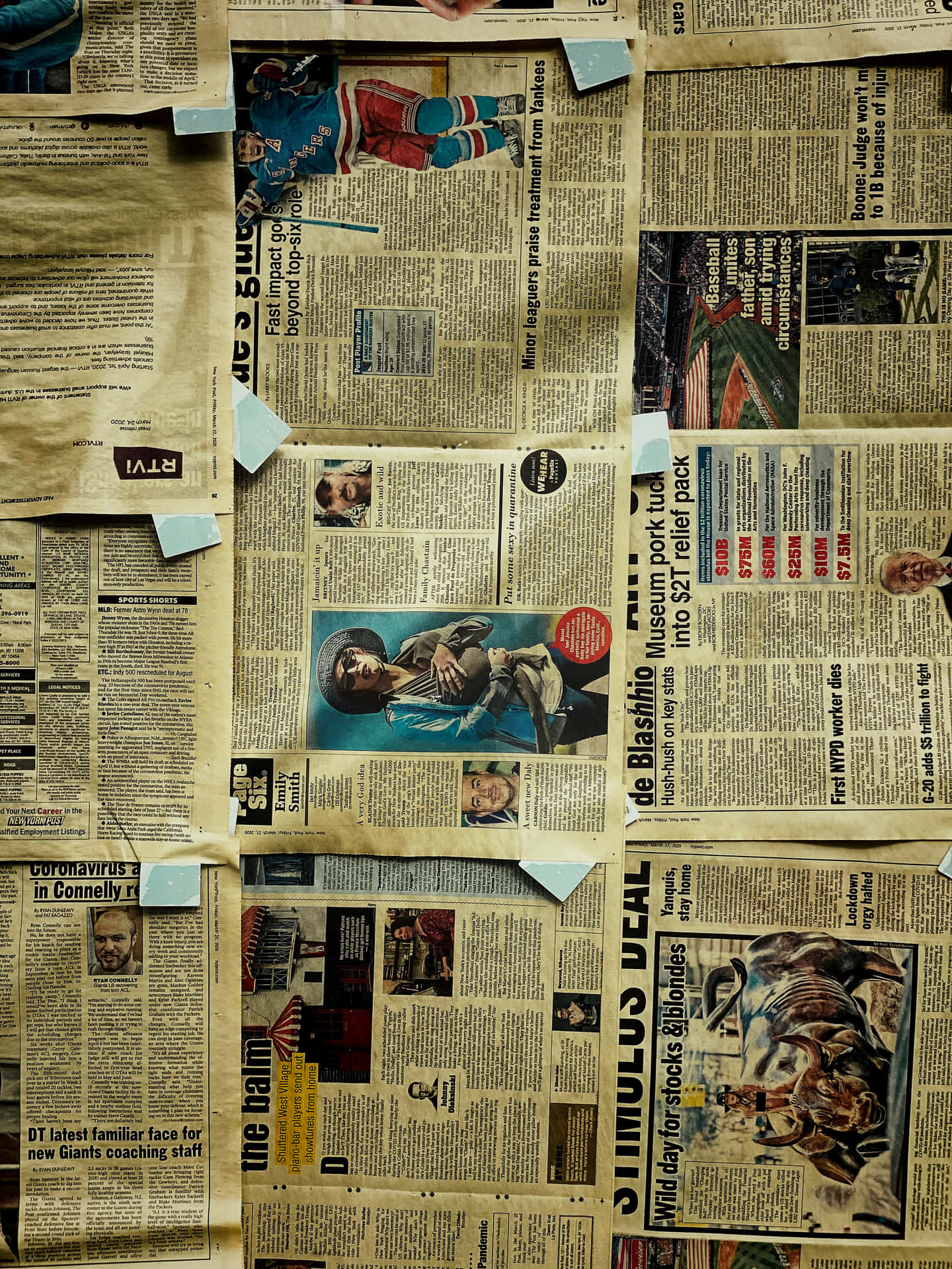 Explore the News of Yesterday Through an Ancient Newspaper Wallpaper