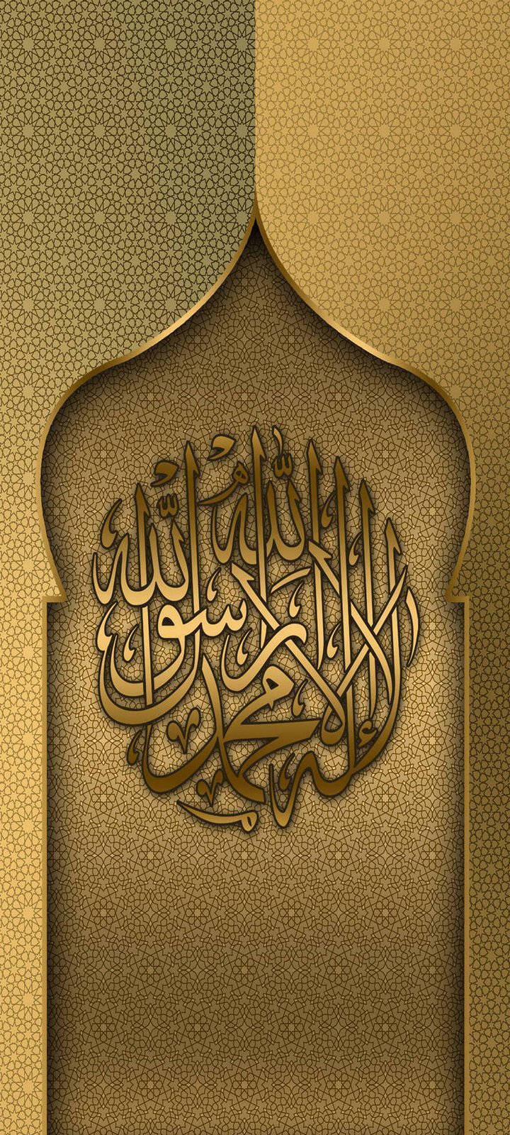Vivo Y20 Golden Islamic Art Wallpaper