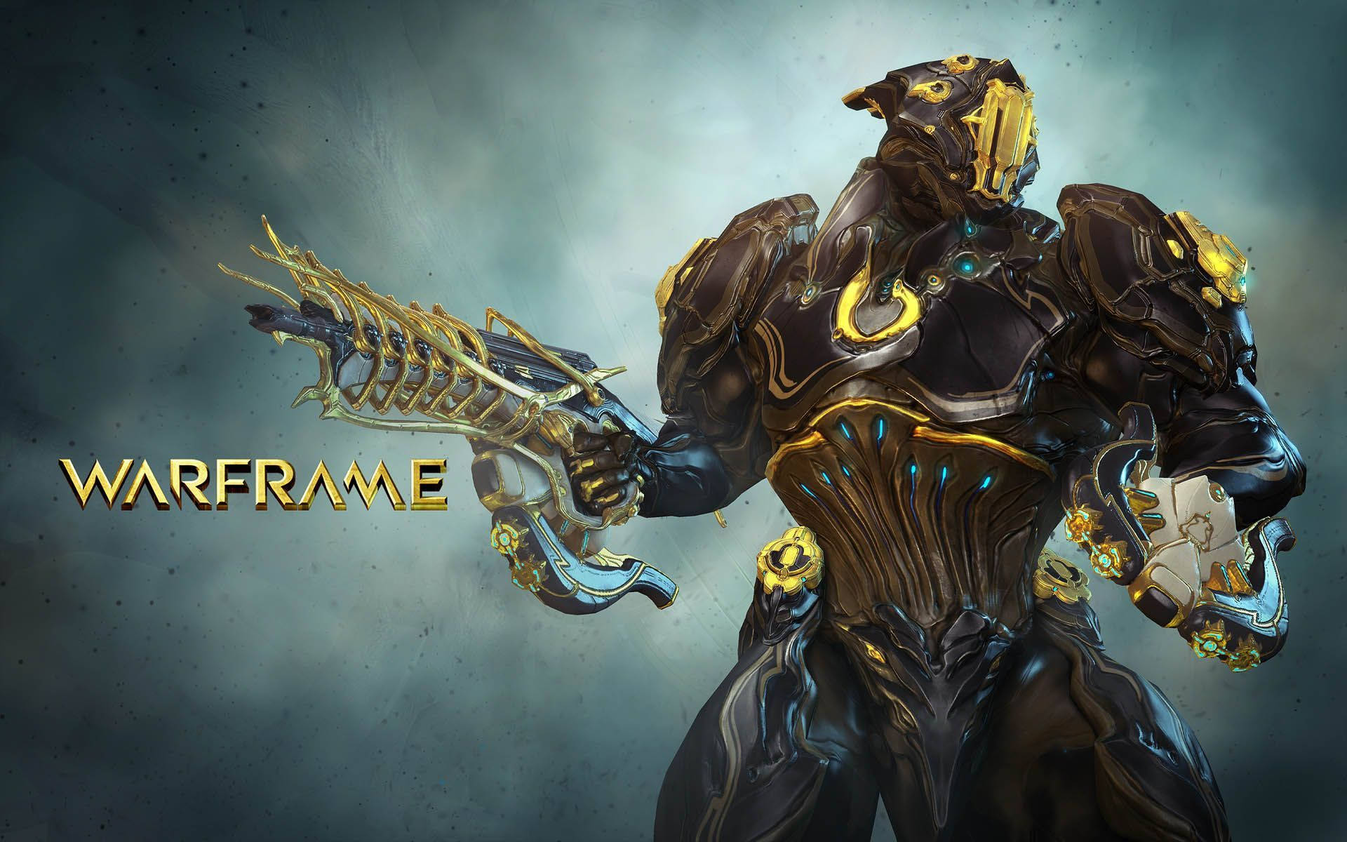 "The Tenno Soldier and Rhino, Ready to Unify and Protect in Warframe" Wallpaper