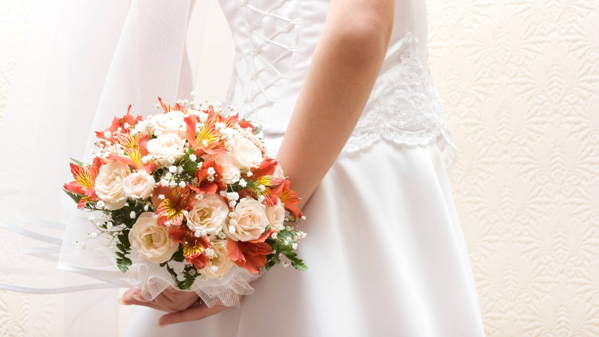 Wedding Bride Flower Bouquet Wallpaper