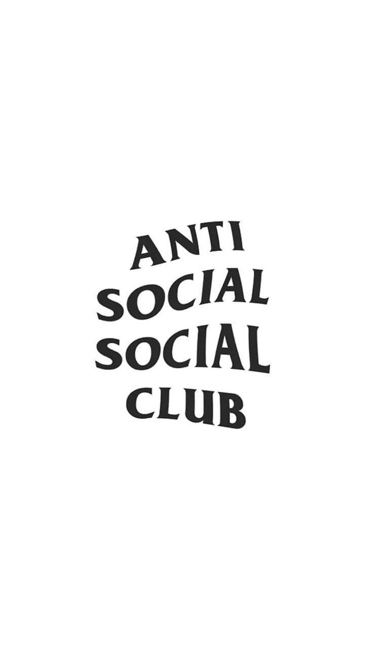 "Contrasting Monochrome Vibes: White Aesthetic Tumblr Anti-Social Social Club" Wallpaper