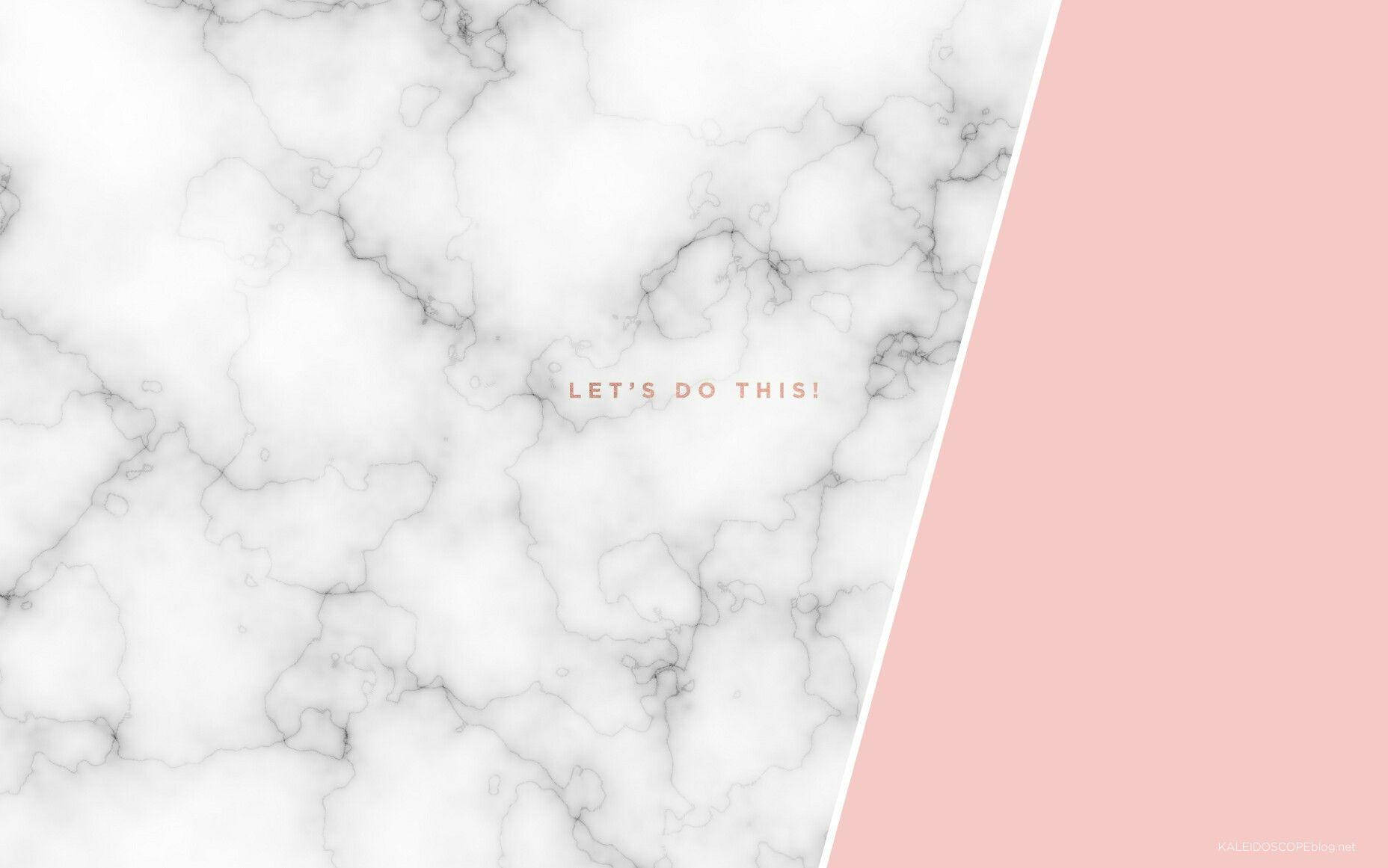 Embrace the Minimalism - White Marble Aesthetic with a Touch of Pink. Wallpaper