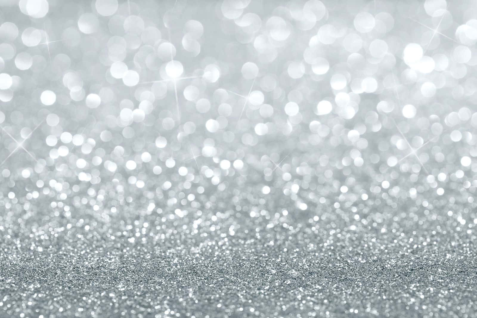 Silver Glitters With White Sparkles Background