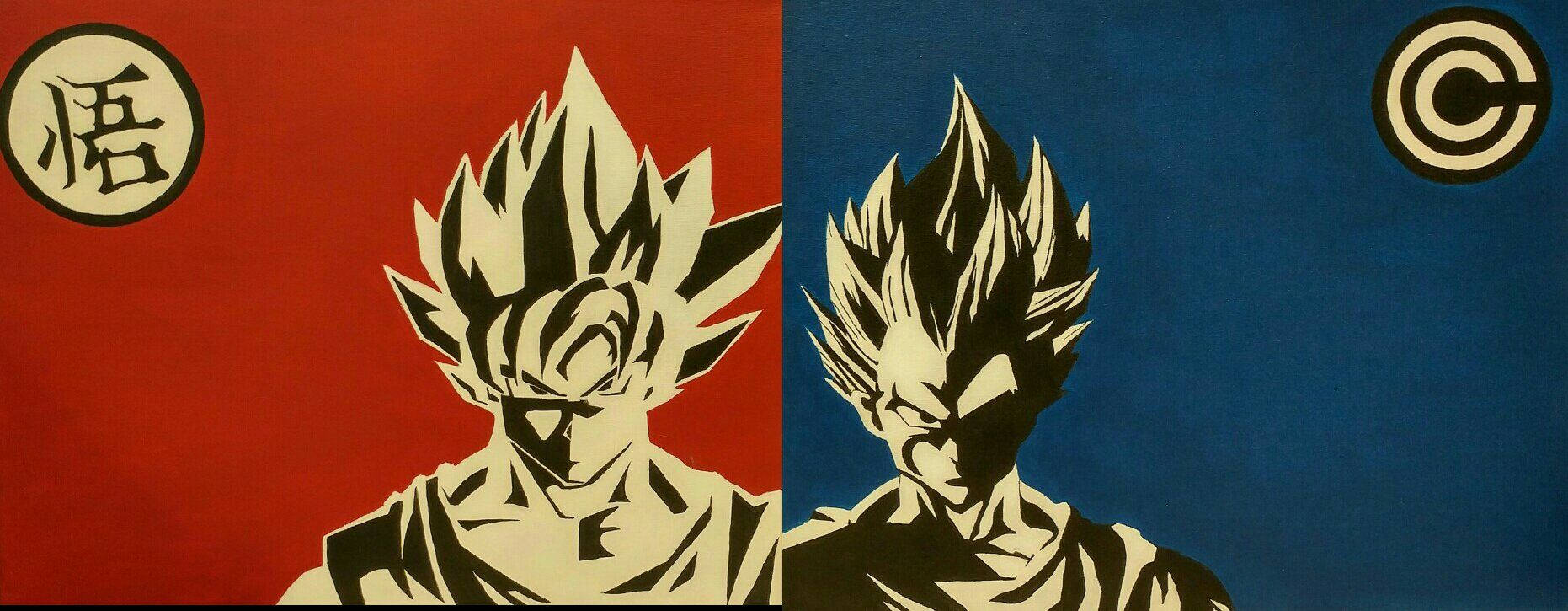 \"The Battle of the Ages, Goku and Vegeta\" Wallpaper