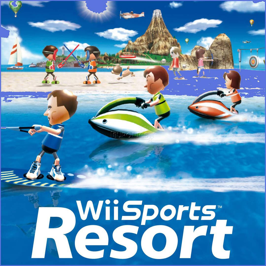 Vibrant and Fun Mii Characters Enjoying Wii Sports Resort Wallpaper