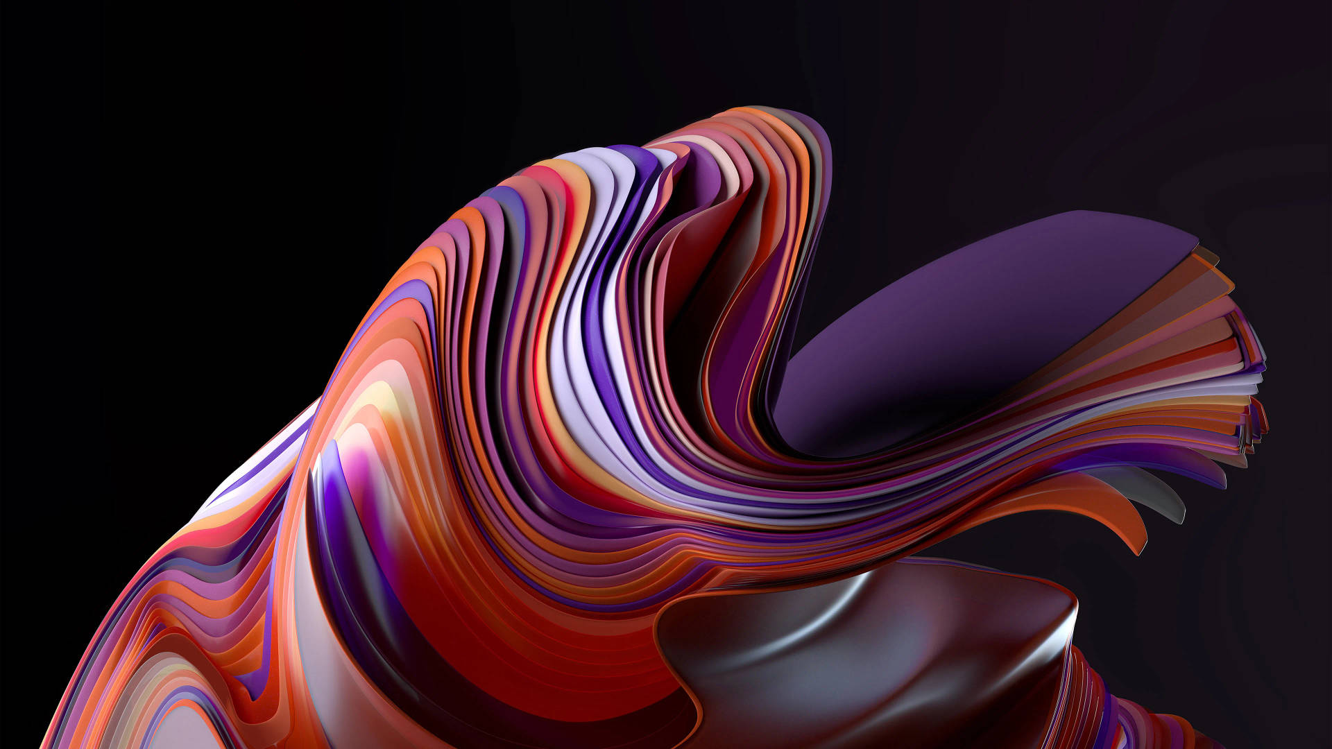 Windows 11 4k Color Abstract Wave Wallpaper
