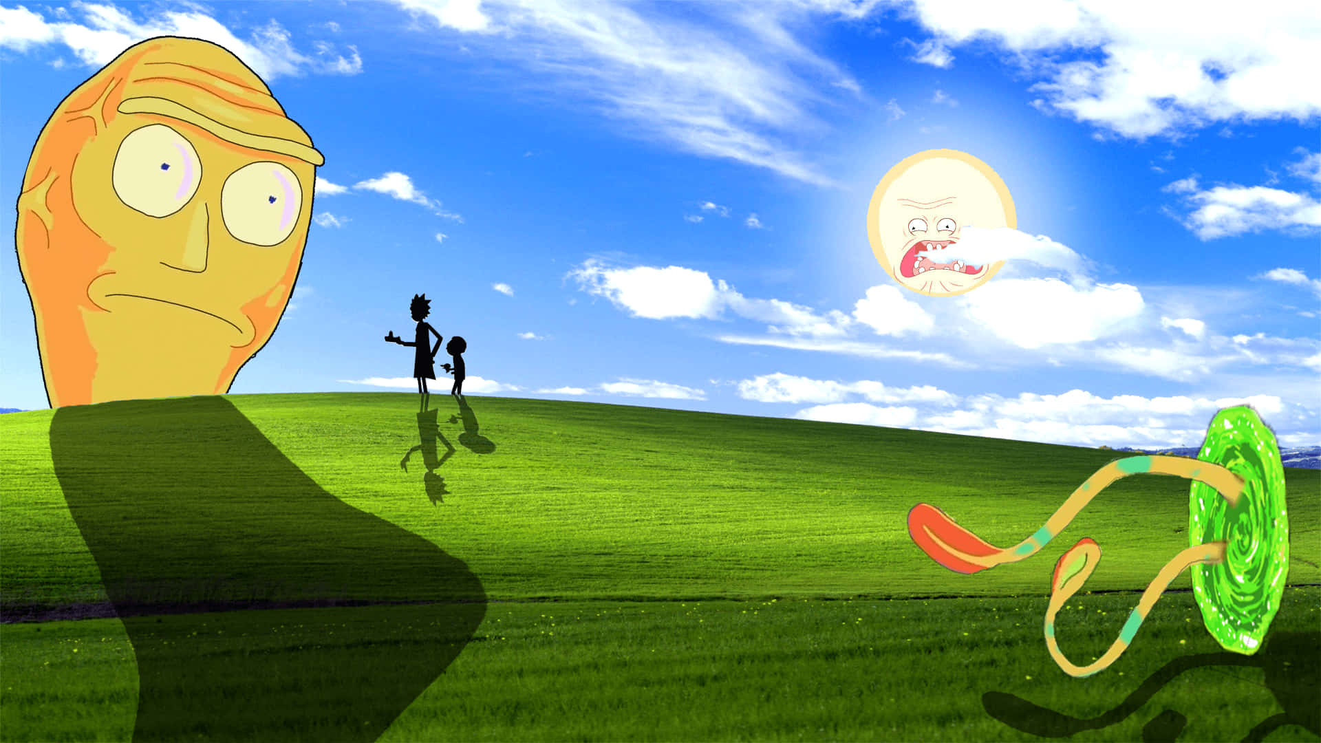 Enjoy this Windows XP background filled with mesmerizing 3-D color bursts