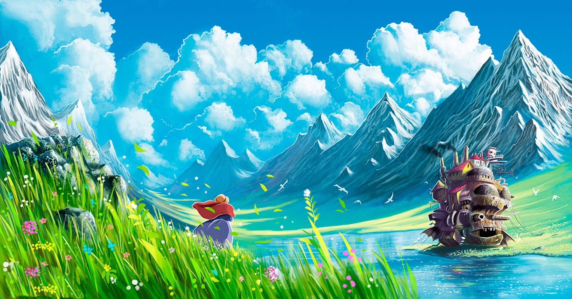 Windy Studio Ghibli Scenery Wallpaper