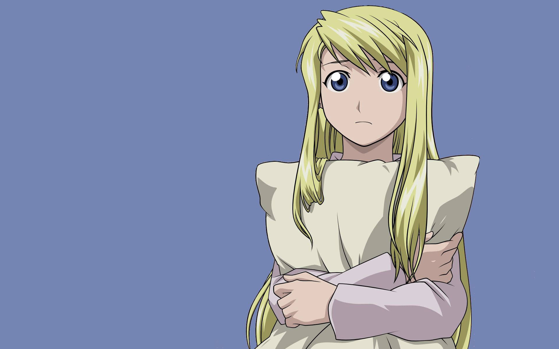 Winry Rockbell Relaxing With A Book Wallpaper