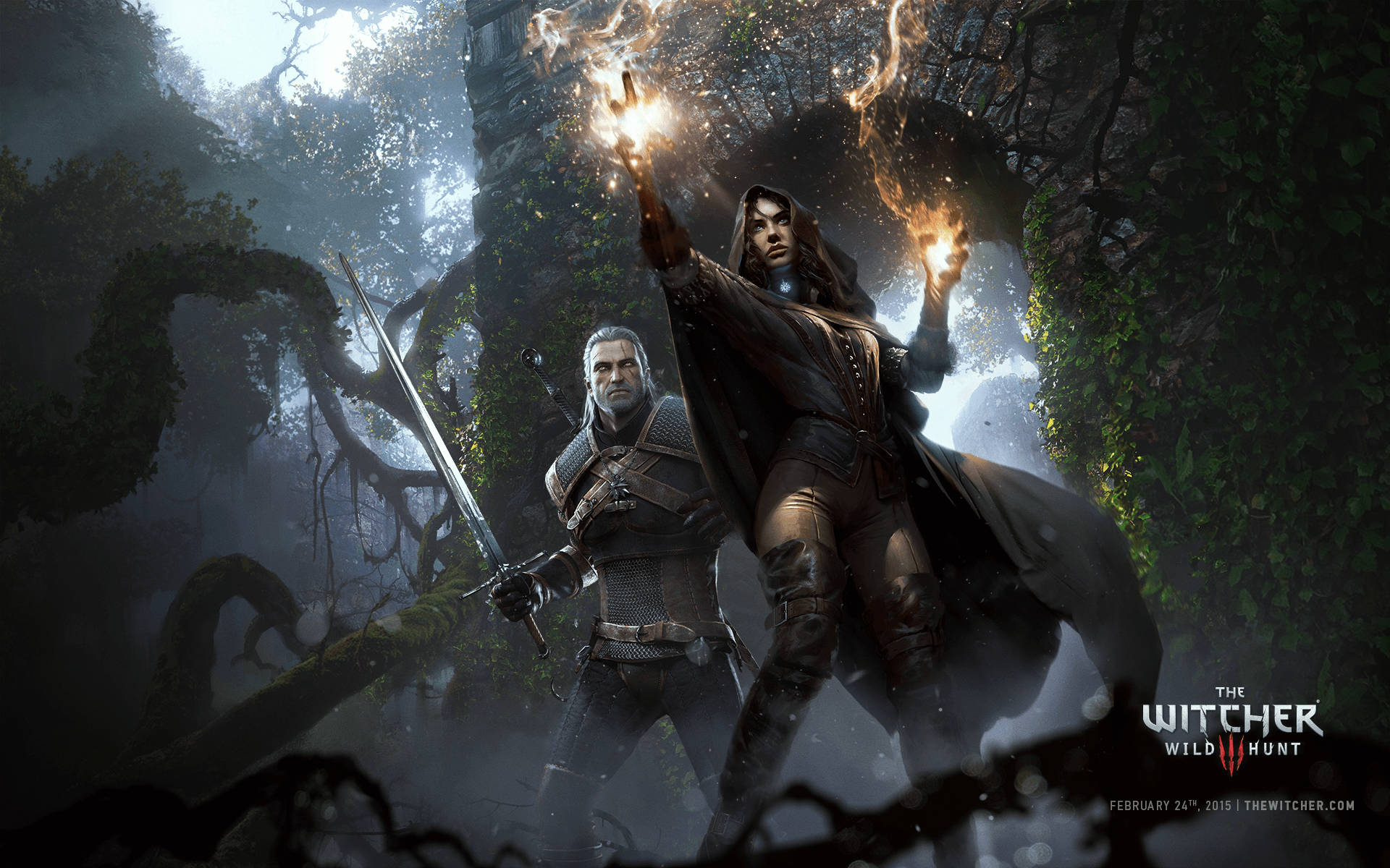Explore the wide-open world of Geralt of Rivia in The Witcher 3: Wild Hunt Wallpaper