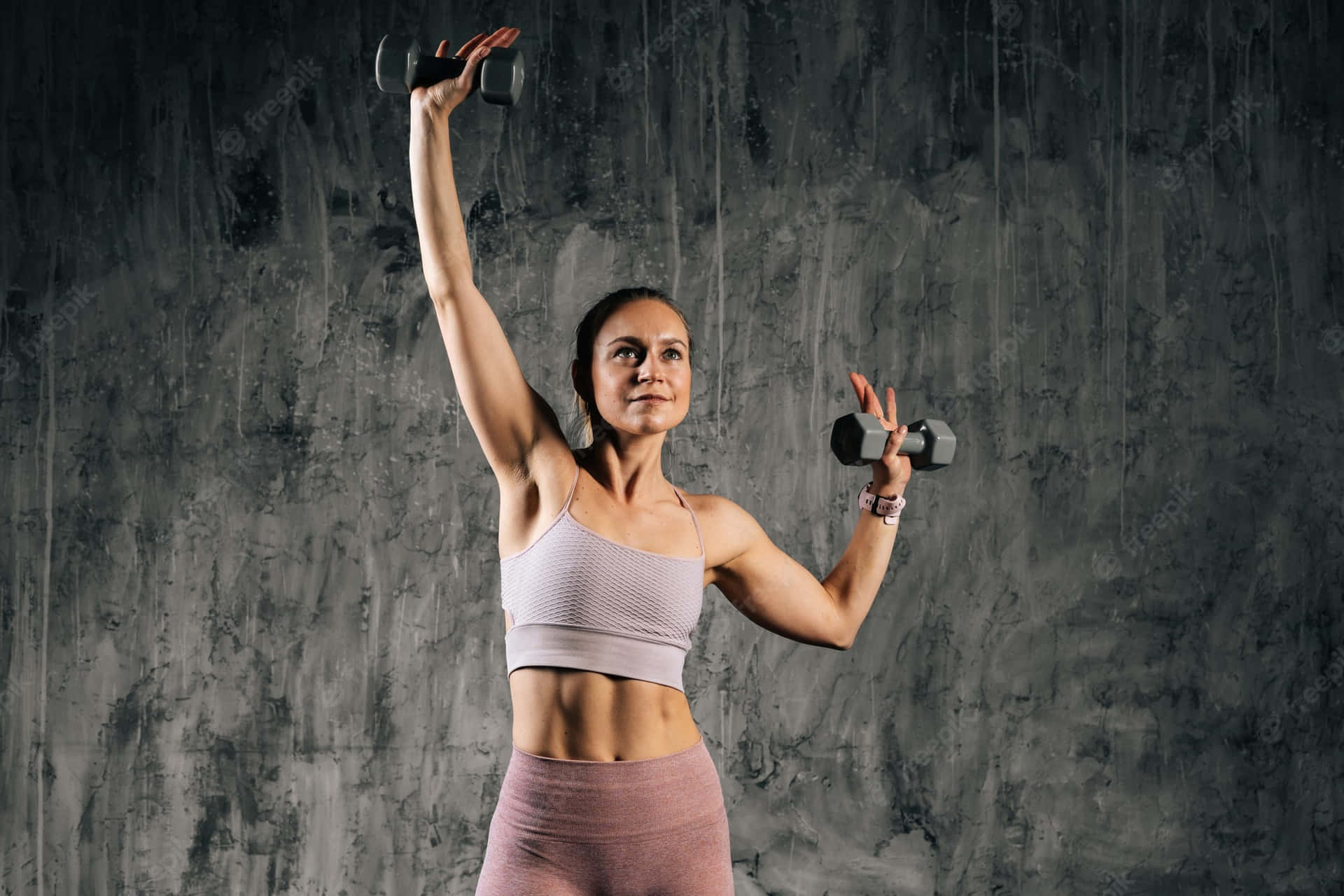 Woman Lifting Weights Female Body Wallpaper