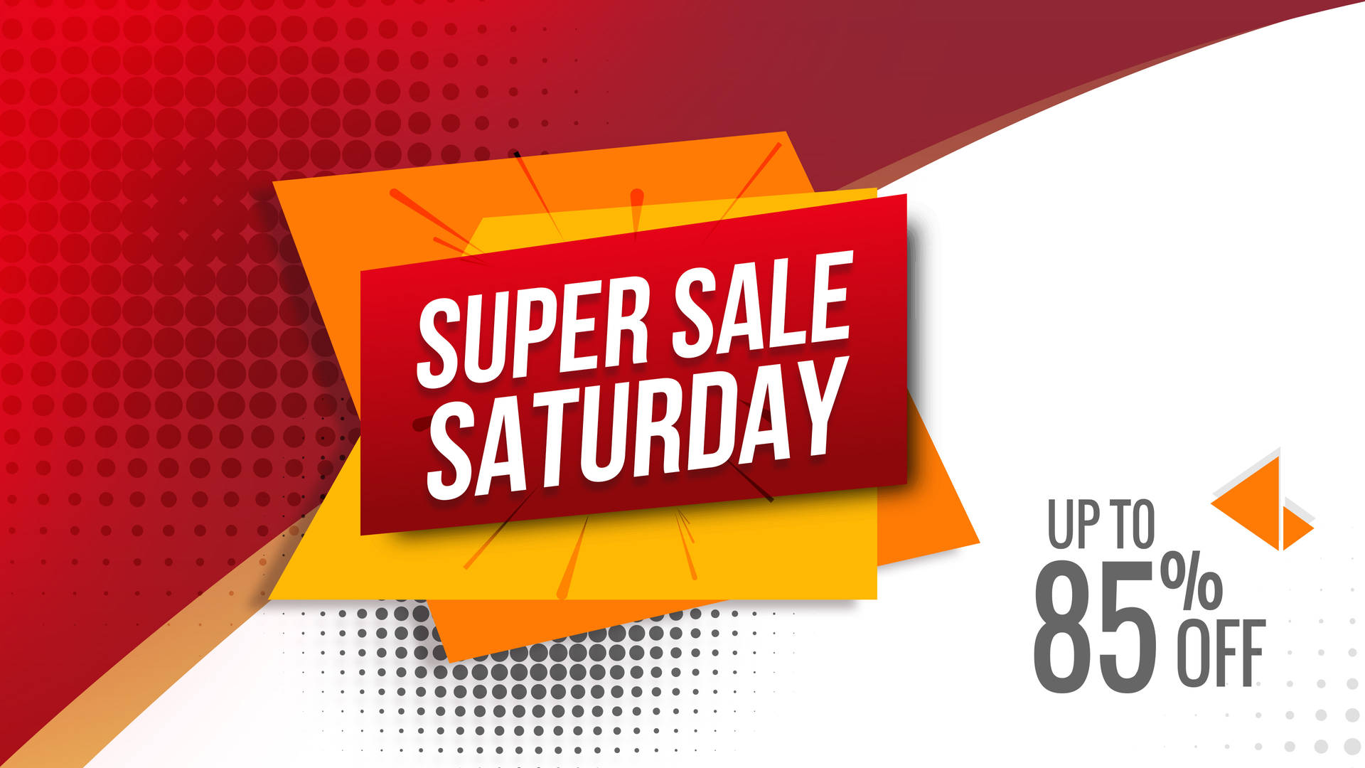 Yellow And Red Super Saturday Sale Wallpaper