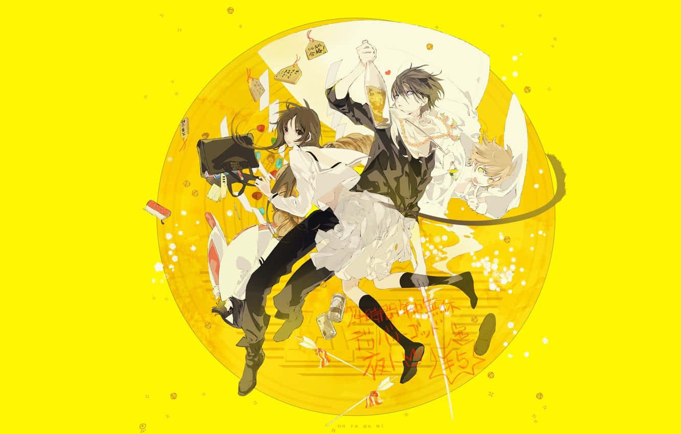 Yellow Noragami Characters Anime Art Wallpaper