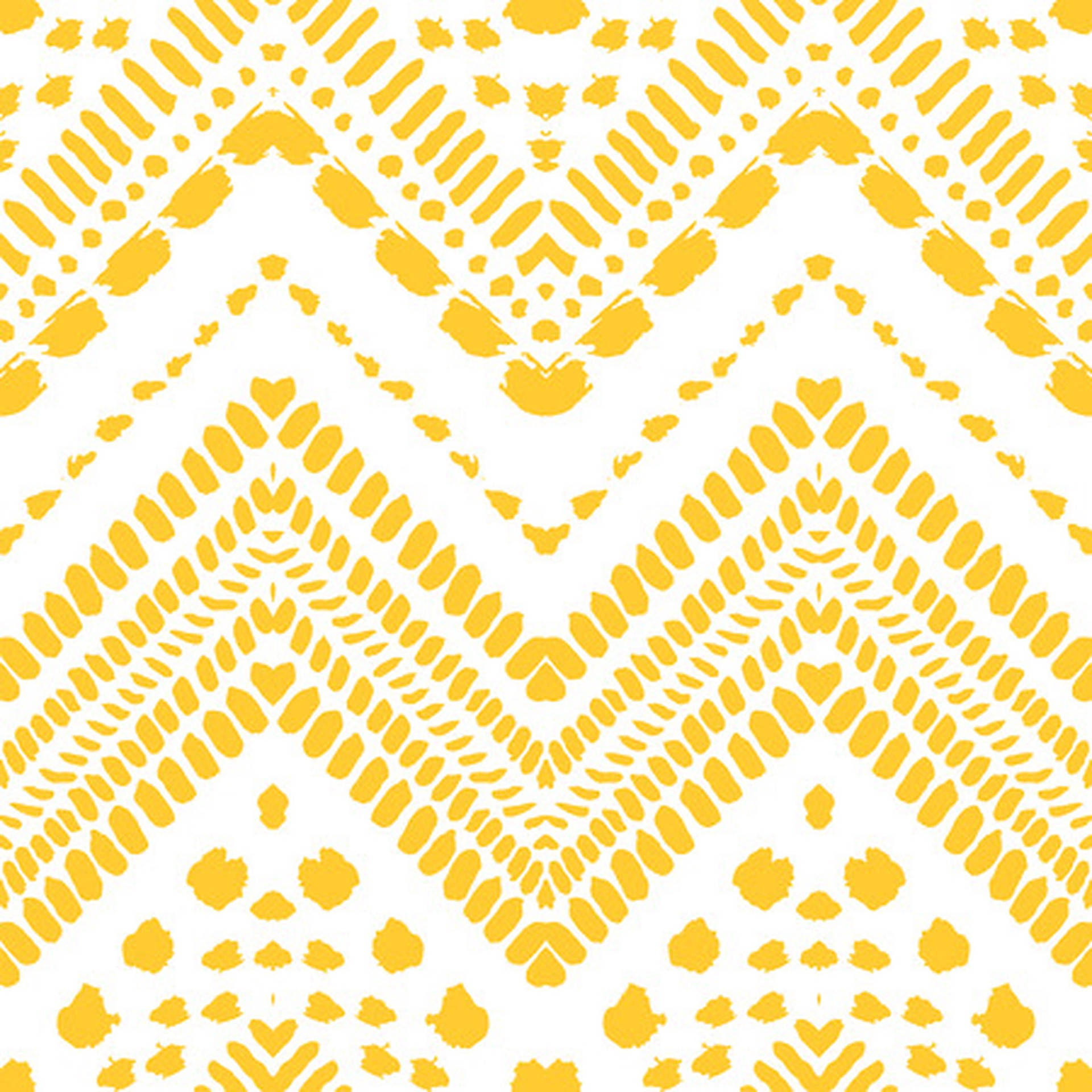 Yellow Tribal Pattern Wallpaper